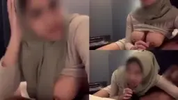 Cewek Hijab Cantik Pake Toket Mancung, Bibir Basah Nyepong Sange.