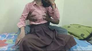Cewek Kuliahan India Digebukin Cowoknya Di Kos, Ngewe Panas Abis.