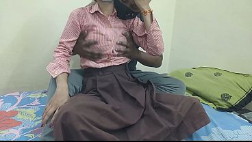 Cewek Kuliahan India Digebukin Cowoknya Di Kos, Ngewe Panas Abis.