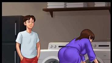 Malam Musim Panas Rahasia [v21.0.0] | Ibu Tiri Ngeces Sambil Ngintipin (18+) | Novel Visual Dewasa