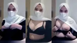 Hijab Putih Cantik, Sange Berat Minta Digojlok.